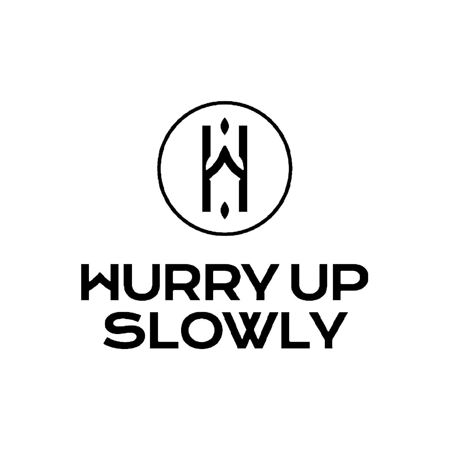 logo Hurry Up Slowly Nero black